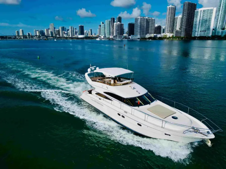 65FT Viking motor yacht chartered with captain in Miami